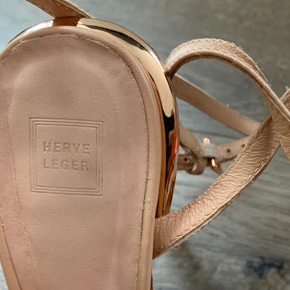 Herve Leger Elle Crystal Platform Sandals - Picture 14 of 14